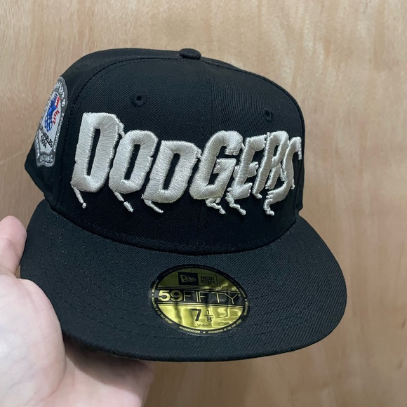 Myfitteds Los Angeles Dodgers liquid script 1984 stadium Olympic patch 7 1/8